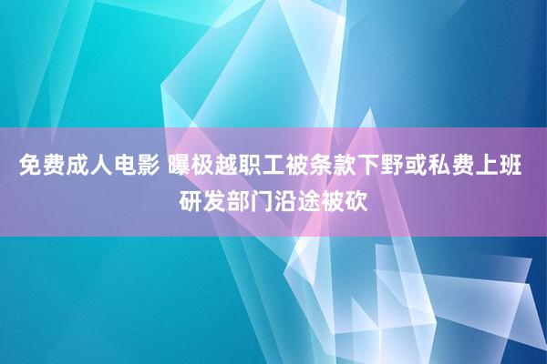 免费成人电影 曝极越职工被条款下野或私费上班 研发部门沿途被砍