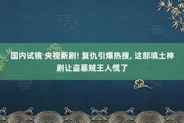 国内试镜 央视新剧! 复仇引爆热搜， 这部填土神剧让盗墓贼王人慌了